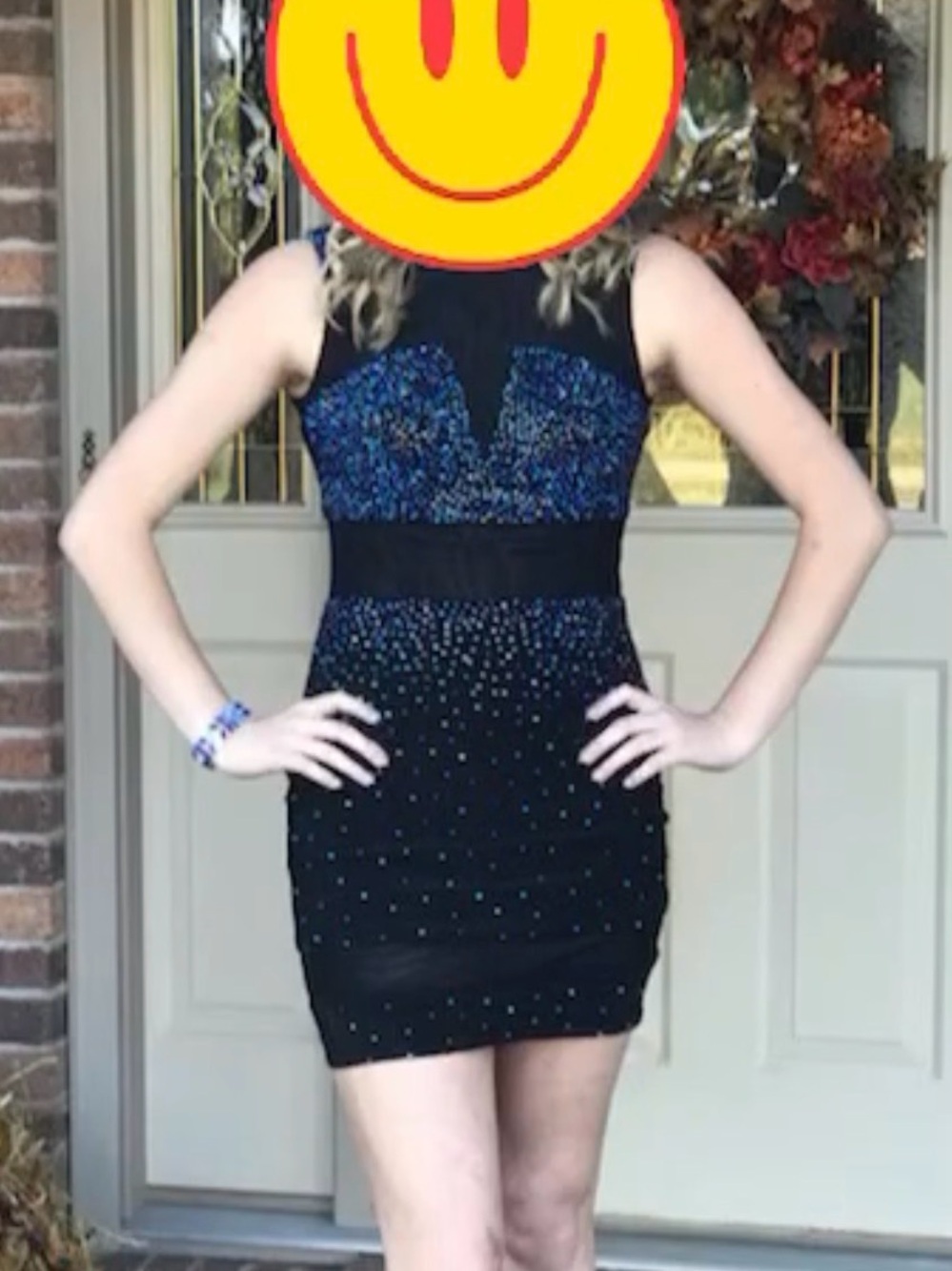 Homecoming Black/Mesh Sequin Dress